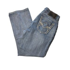 Rock & Roll Cowboy Double Barrel Bootcut Jeans Mens 33x32 Medium Wash M0D1575